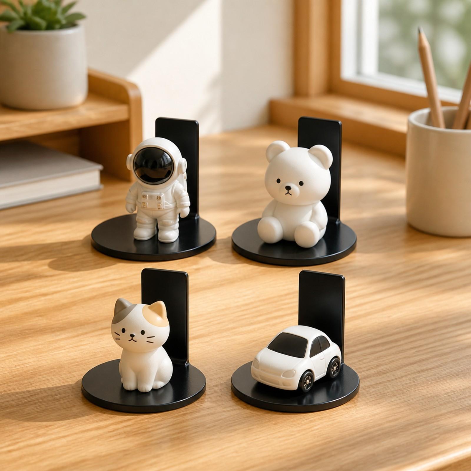 Display Risers Set - 小型コレクション品用のアクリル製ディスプレイスタンド4点セット。模型や玩具の展示に最適な透明な台座。
