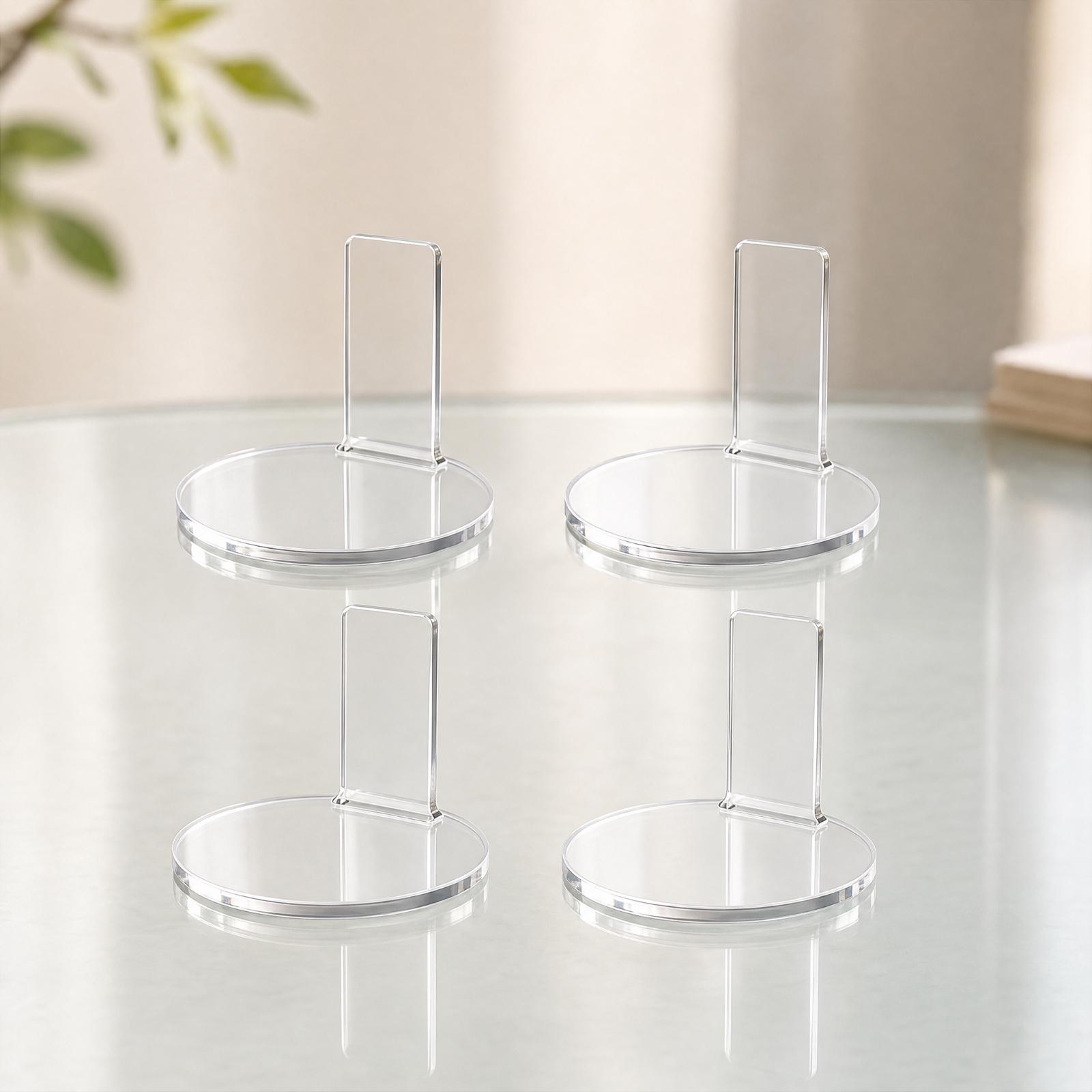 小型コレクション品用のアクリル製ディスプレイスタンド4点セッ - Display Risers Set のレビューと価格