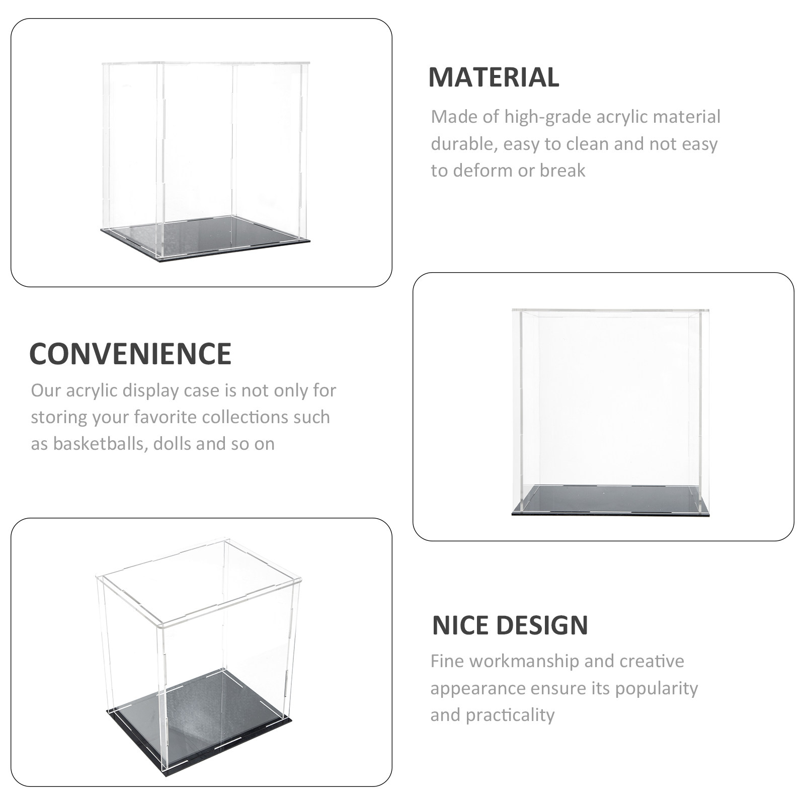 アクリル製透明ディスプレイケース、整理ボックス、卓上スタンド - Display Case Acrylic のレビューと価格