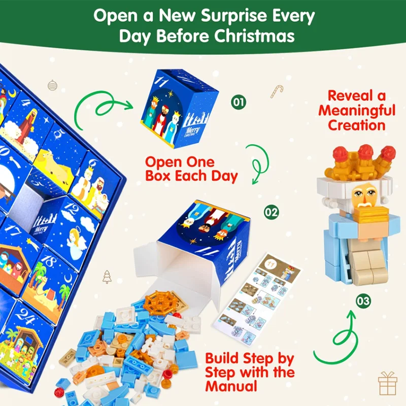 2026年クリスマスアドベントカレンダー ギフトボックス 2 - Building Block Mini のレビューと価格