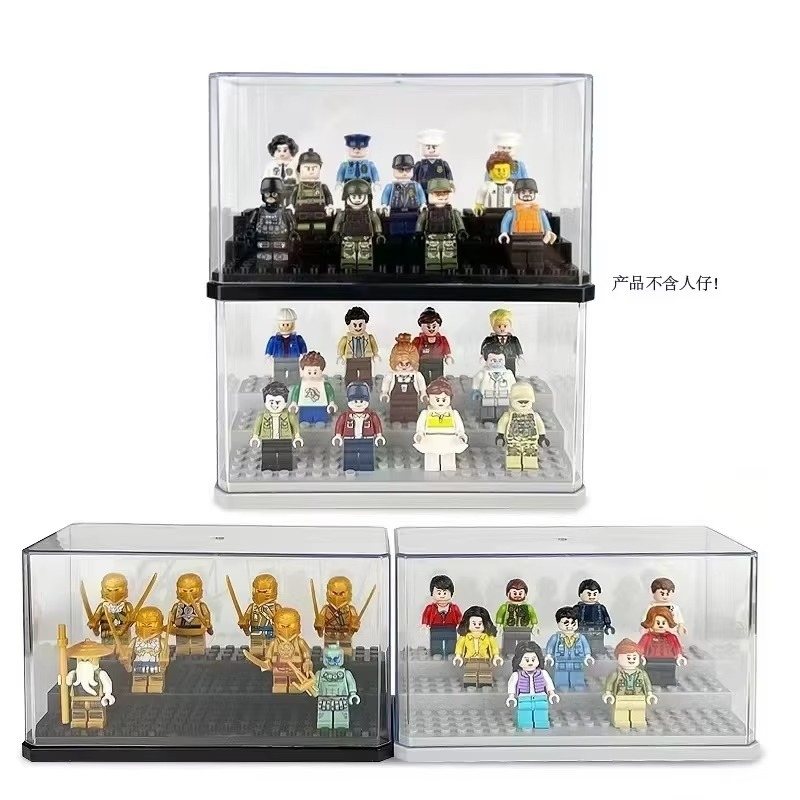 アクリル製ミニドール展示ケース。積み重ねて収納できる防塵構造 - Building Block Mini のレビューと価格