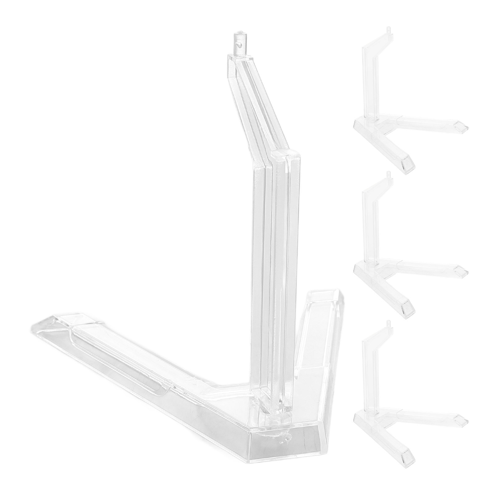 透明なアクションフィギュア用スタンド4個セット。柔軟性のある - Action Figure Stand のレビューと価格